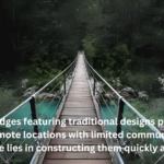Traditional wooden bridges with high bearing capacity in remote places lacking communication